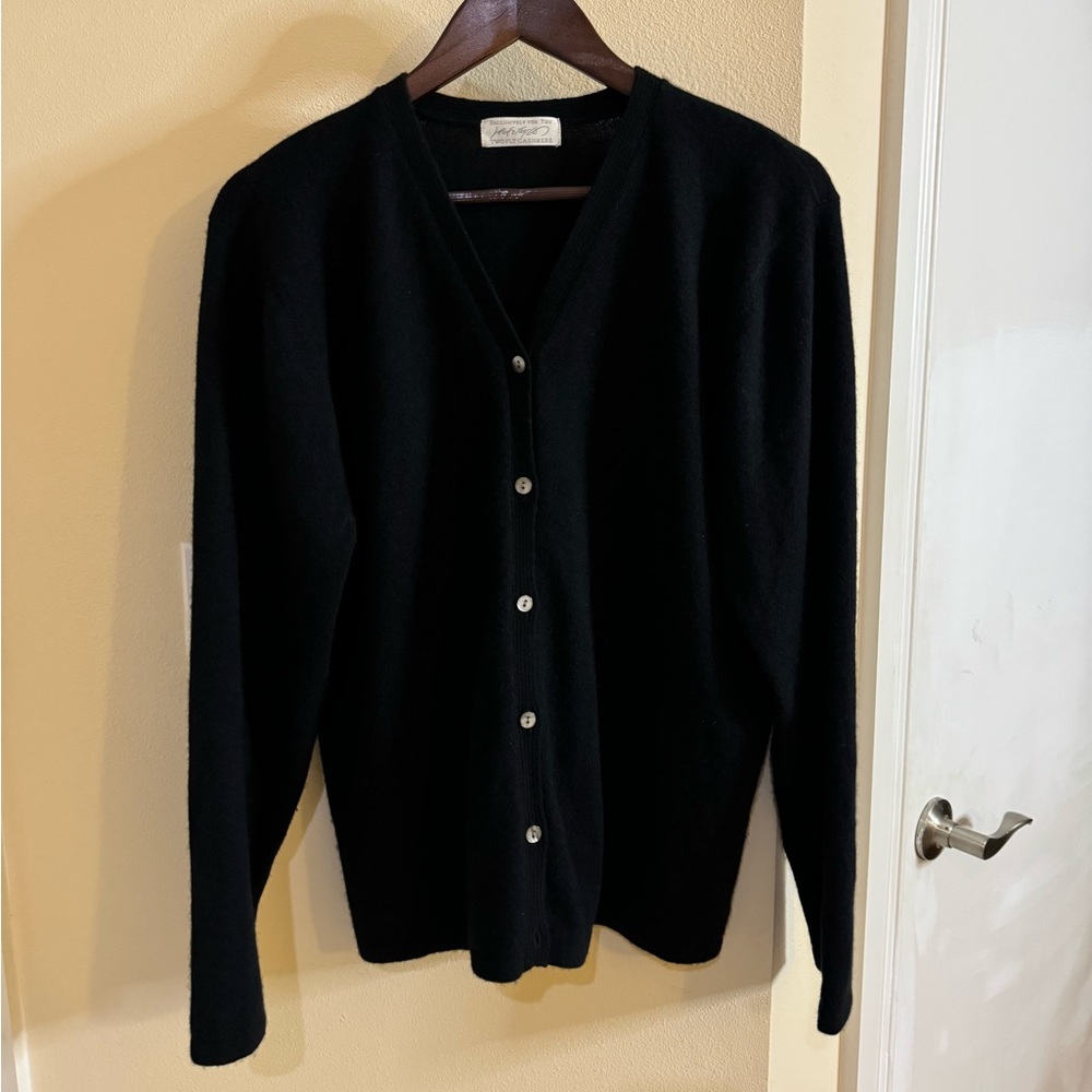 Lord & Taylor black cashmere cardigan